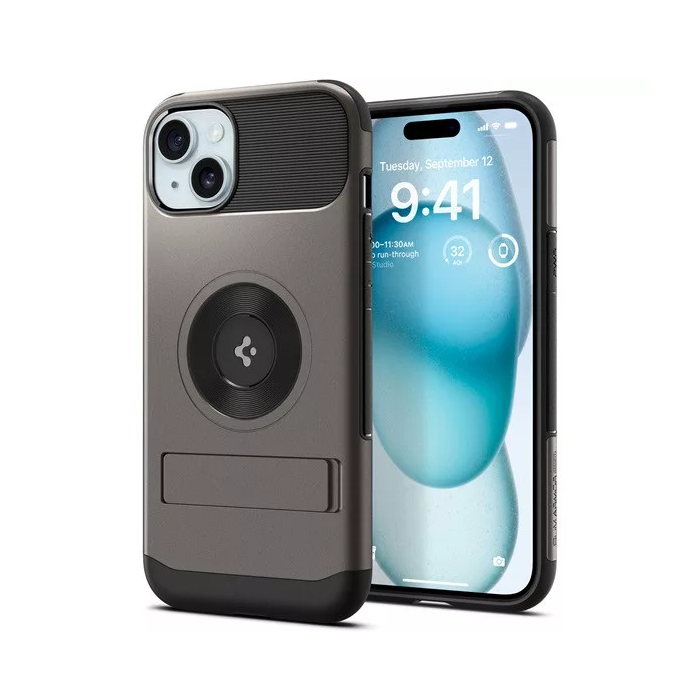 Spigen Slim Armor Apple iPhone 15 Tok - Gunmetal szürke (ACS06486)