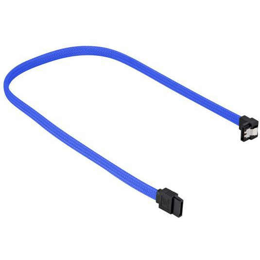 Sharkoon SATA III szögletes kábel kék - 30 cm (4044951016488)