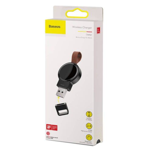 Безжично зарядно устройство, съвместимо с Apple Watch QI 2.5W Baseus, черен