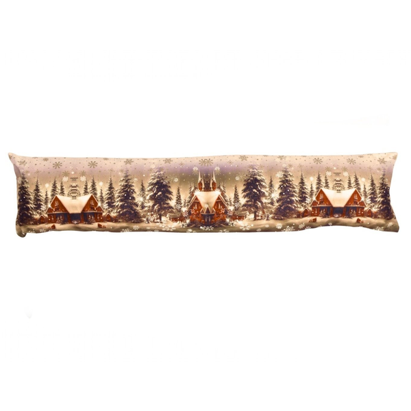 Forbyt CYH6019R, 20×85 cm, havas tájkép, karácsonyi ablakpárna