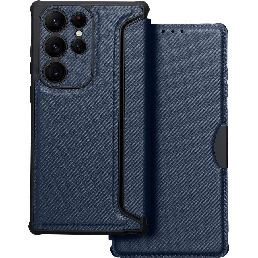 Razor Book Samsung Galaxy S23 Ultra flip tok, kék (5903396185960)