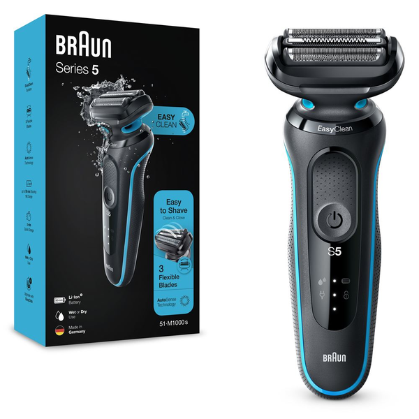 Braun Series 5 51-M1000s Folie shaver Sort, Blå