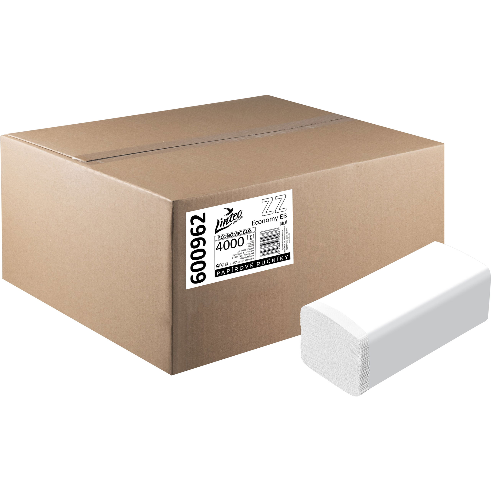 LINTEO ZZ Economy 4000 újrahasznosított, 12×333 db, fehér (8595686305676)