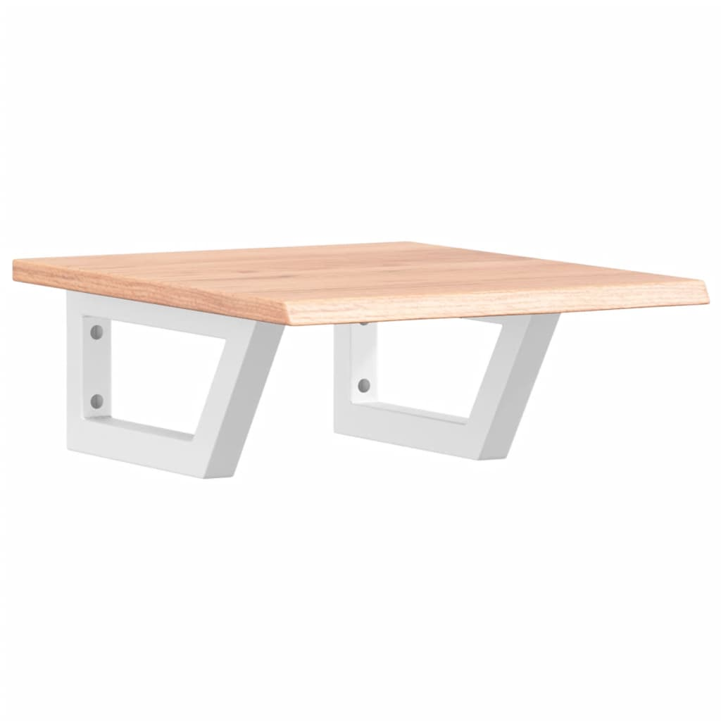 acél és tömör tölgyfa falra szerelhető mosdópolc (3302554)