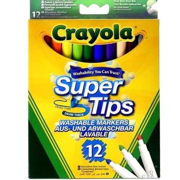 Crayola: Vékony hegyű lemosható filctoll (7509) (C7509)