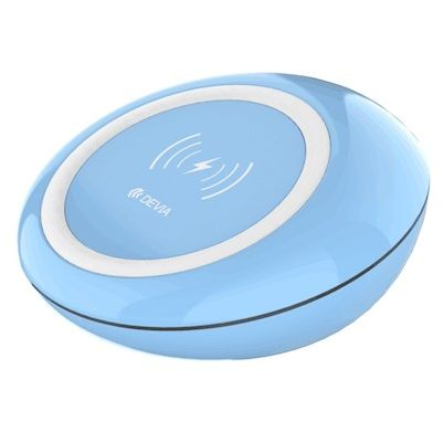Statie de incarcare wireless universala Devia Qi - 5V/2A - Incarcator rapid wireless Devia - albastru - standard Qi