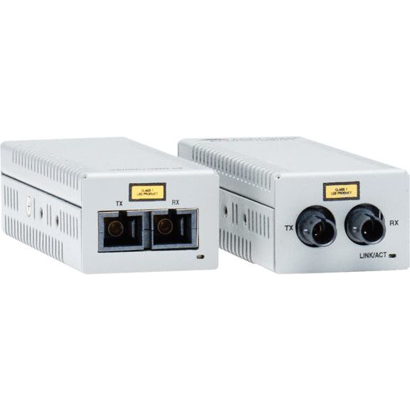 Allied Telesis AT-DMC100/ST netværksomformer til medie 100 Mbit/s 1310 nm Multitilstand Grå