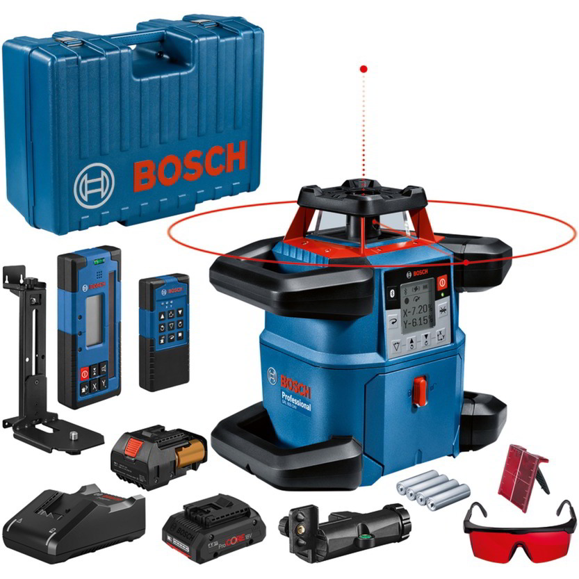 Bosch GRL 600 CHV Professional Akkus Forgólézer Szintező készlet 600m 18V (0601061F00)