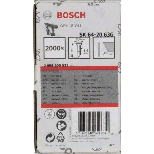 Bosch 2 608 200 533 nechty Povrchová úprava nechtov (2608200533)