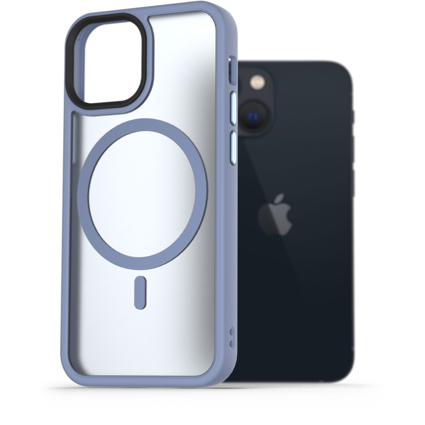 AlzaGuard Matte Case iPhone 13 Mini MagSafe világoskék tok (AGD-PCMM34SL)