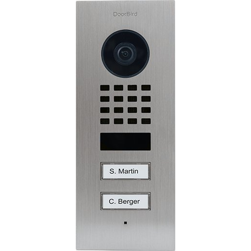 Videoportero Ip Con Detector De Movimiento 2 Timbres - Doorbird D1102v Stainless Steel Saltwater - Montaje Empotrado