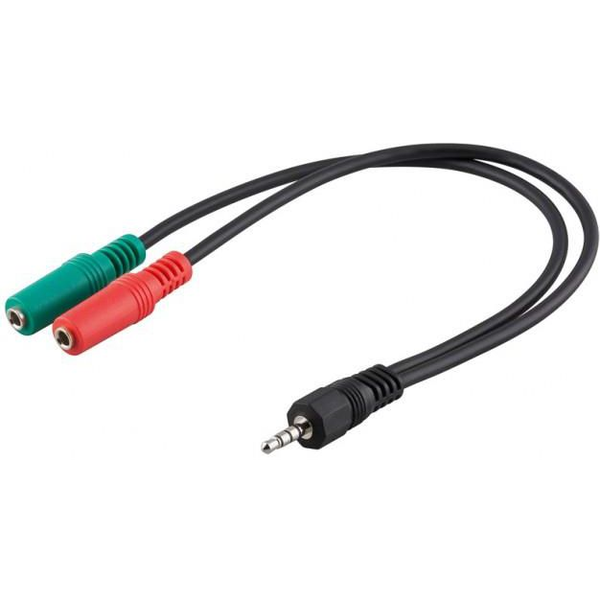 Techly ICOC 11-SB-HP cavo audio 0,15 m 3.5mm Nero