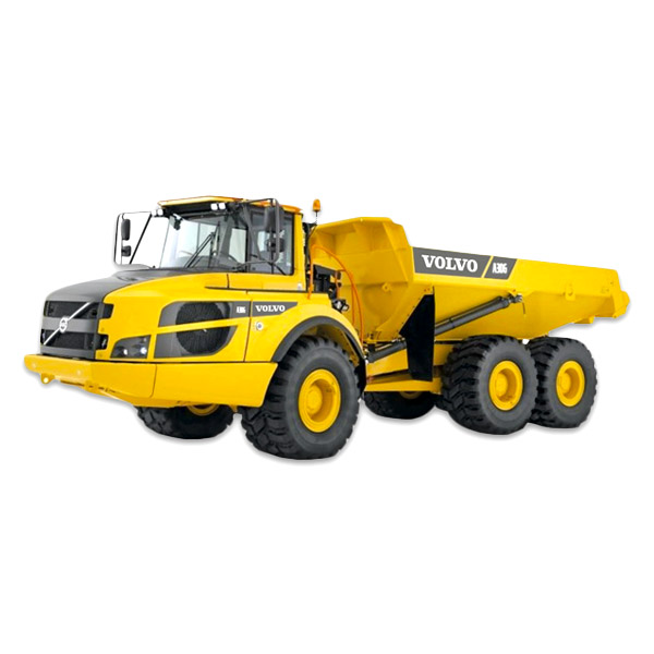 Bburago: billenős Volvo A25G teherautó (1:50) - Sárga