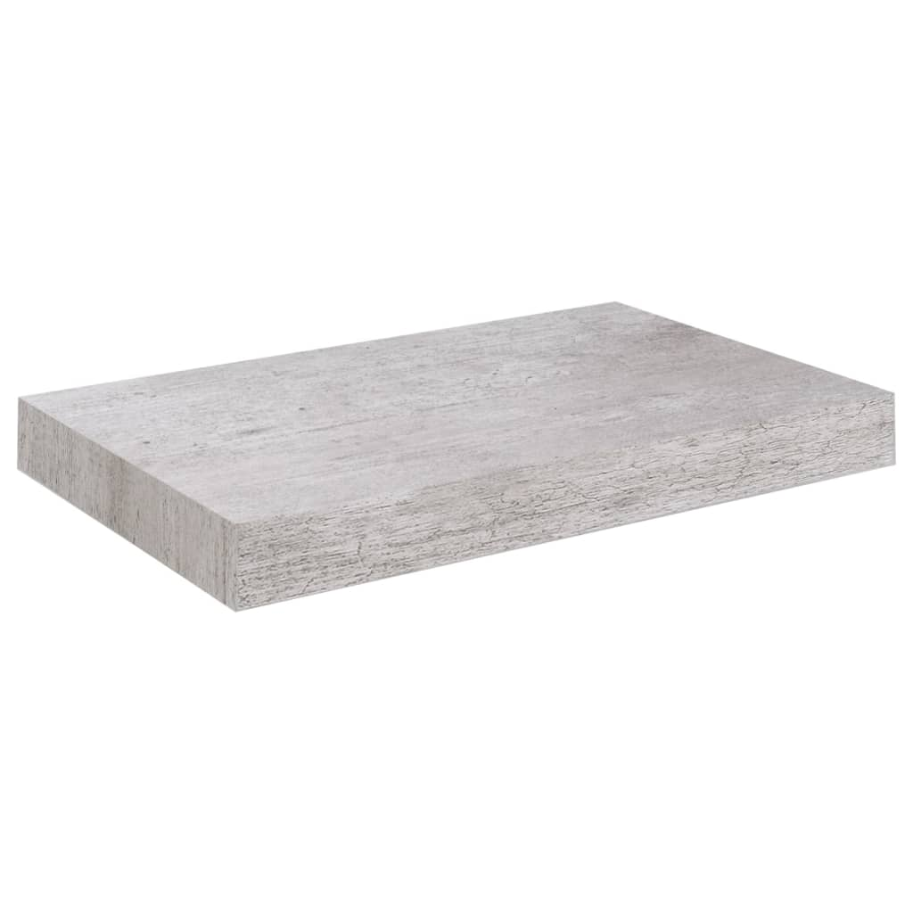 betonszürke MDF lebegő fali polc 23 x 23,5 x 3,8 cm (326588)