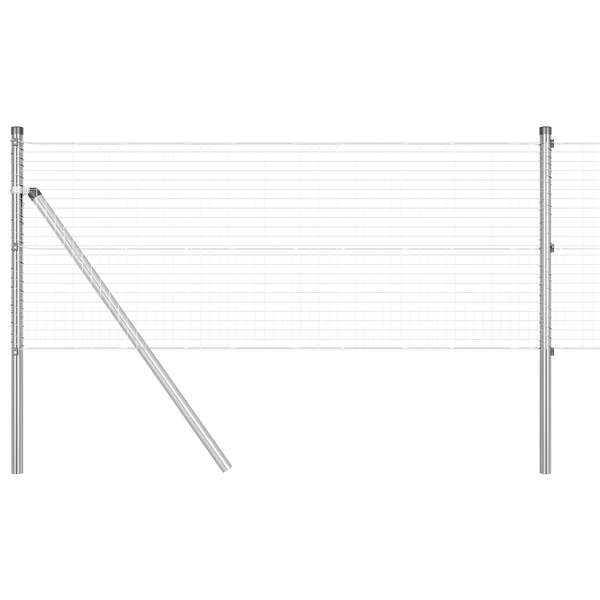 Hegesztett Drótháló Kerítés 13 Poszttal 0,8x25 m Horganyzott Acél