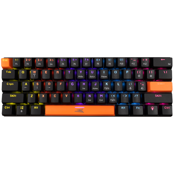 Baracuda Dolphin Mechanikus Vezetékes Gamer Billentyűzet (Red Switch) - Fekete US (BGK-03111B/R-US)