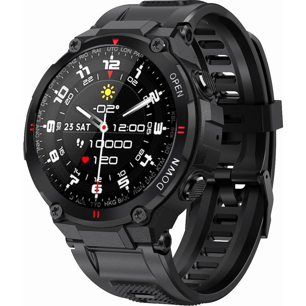 Gravity GT7-1 Férfi Okosóra Híváskezelessel Fekete (18732)