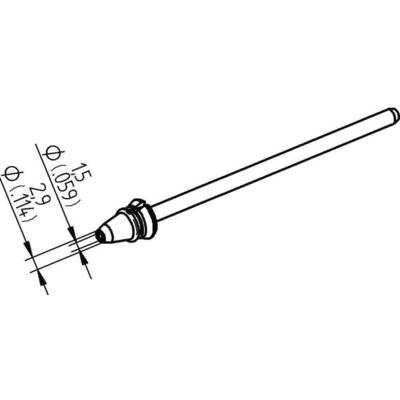 Ersa 0742ED1529H/SB Kiforrasztó hegy Kúpos Csúcs hossza 79.25 mm Tartalom, tartalmi egységek rendelésenként 1 db (0742ED1529H/SB)