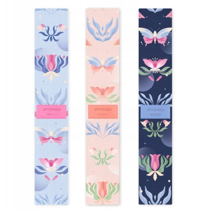 Spokey The Bloom Band szett, 3 darab + tartó (Zestaw gum fitness Spokey THE BLOOM SET)