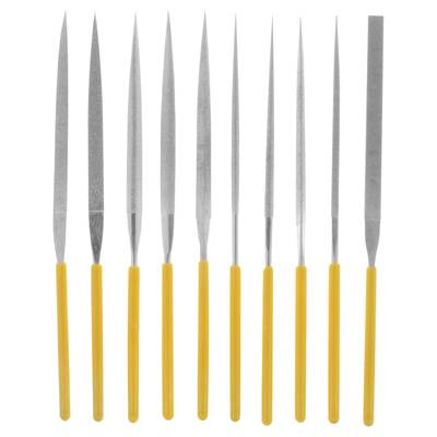 Gyémánt bevonatos tűreszelő készlet, 10 részes, tároló táskával, 140 mm, Donau M53 (M53)