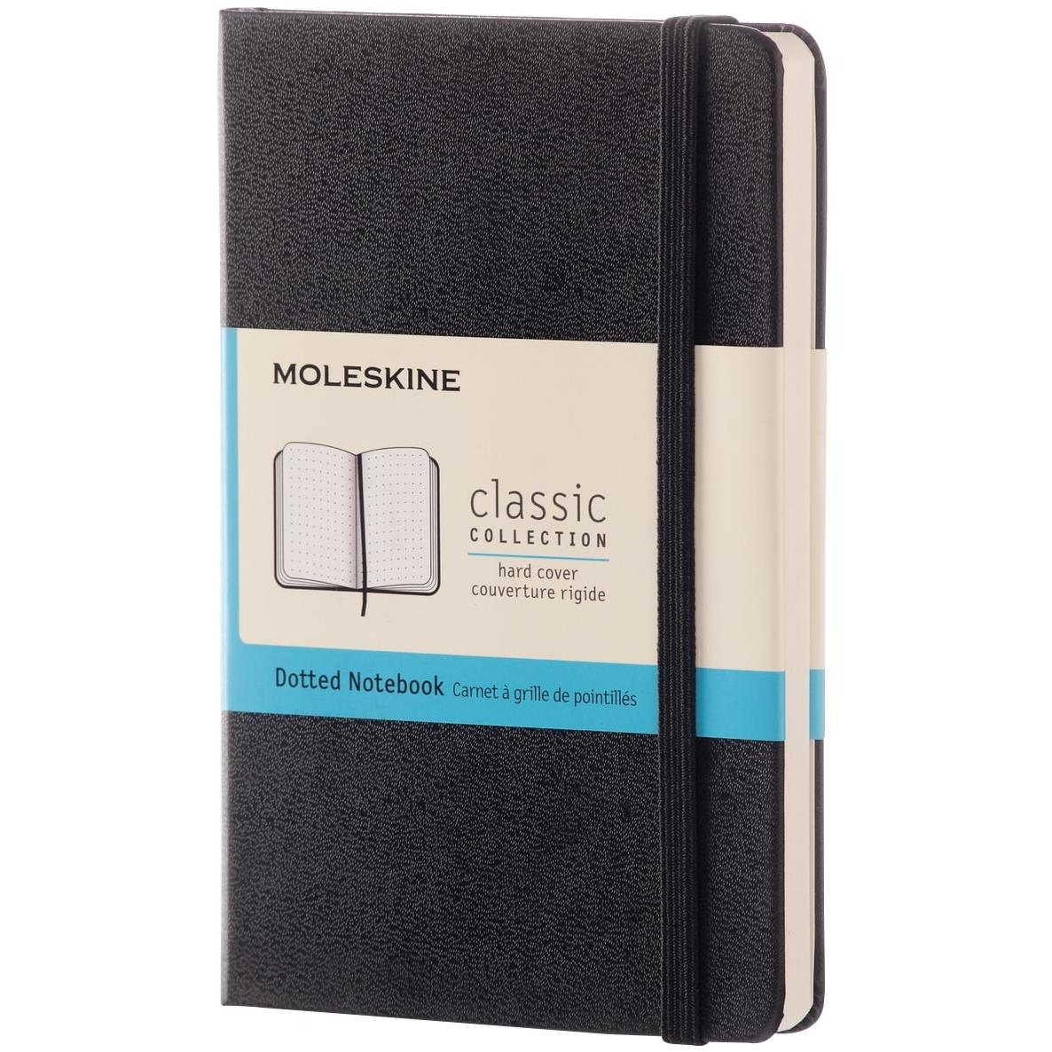 Moleskine S, keményfedeles, pöttyös, fekete (MM713)