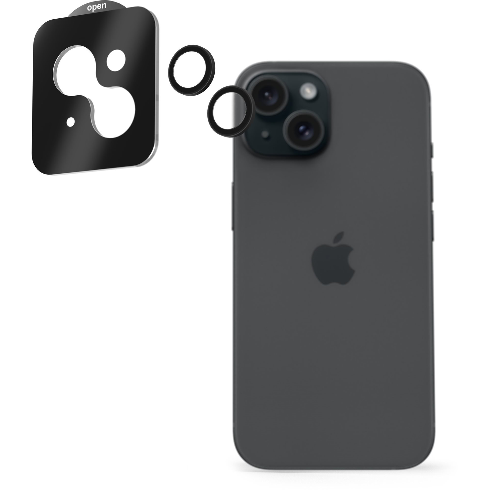 AlzaGuard Elite Lens Protector iPhone 15 / 15 Plus fekete (AGD-AGL005B)