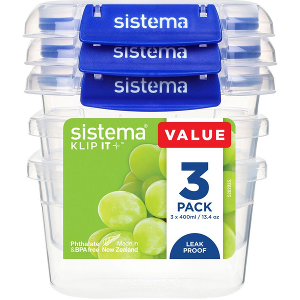 Sistema KLIP IT PLUS Műanyag ételtároló készlet 0,4L (3 db)