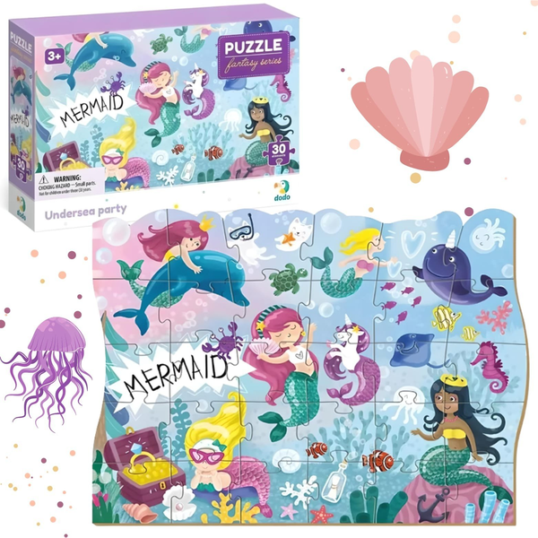 Dodo PUZZLE PODWODNA ZABAWA 30 ELEMENTÓW KOLOROWA UKŁADANKA DLA NAJMŁODSZYCH