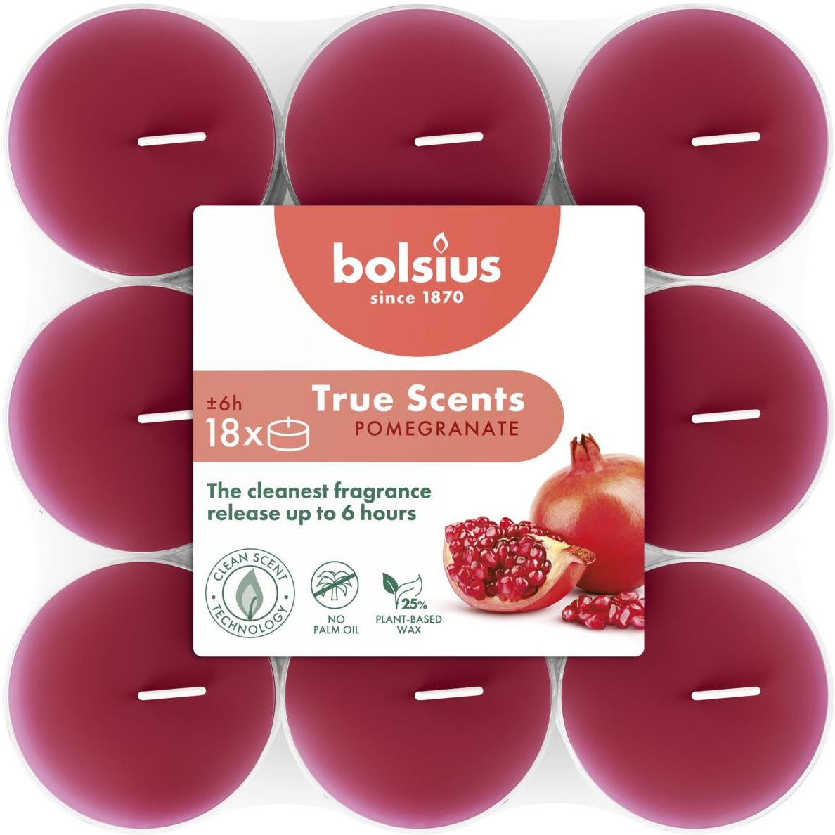 Bolsius Pomegranate 358 g, 18 db (8717847189233)