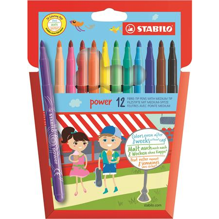 STABILO power флумастер Среден Многоцветен 12 броя