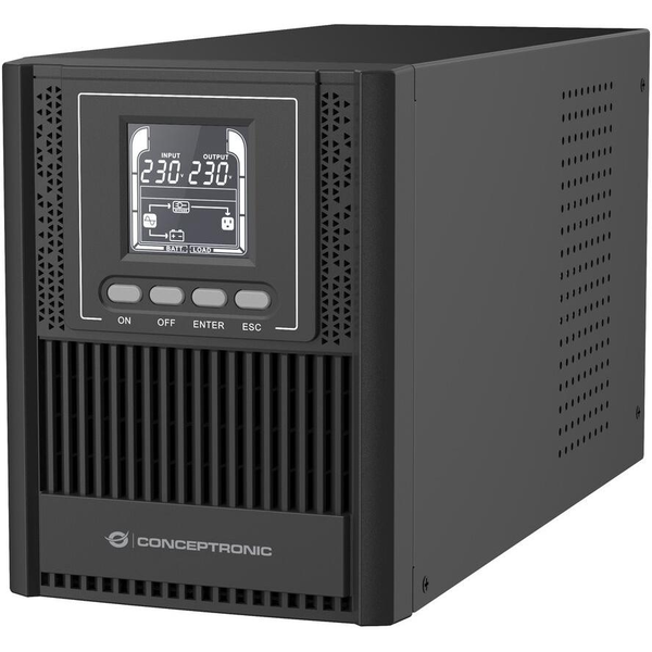 Conceptronic ZEUS52E1K UPS-enhed Dobbeltkonvertering (online) 1 kVA 900 W 4 AC stikkontakt(er)