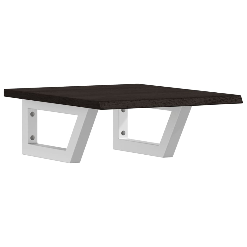 acél és tömör tölgyfa falra szerelhető mosdópolc (3302574)