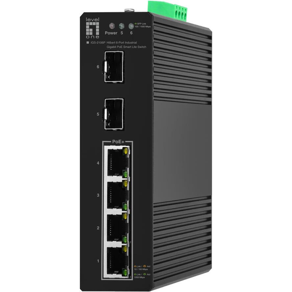LevelOne IGS-2106P netværksswitch Administreret L2 Gigabit Ethernet (10/100/1000) Strøm over Ethernet (PoE) Sort