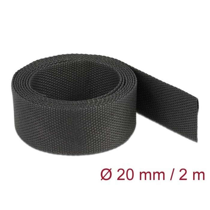 Delock hőre zsugorodó cső 2m x 20mm fekete (20794) (delock20794)