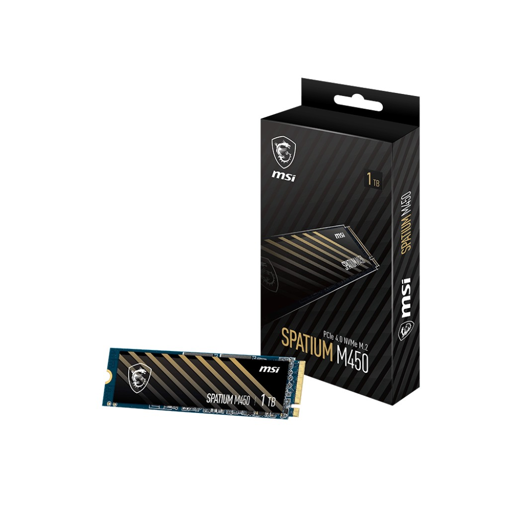 MSI SPATIUM M450 PCIe 4.0 NVMe M.2 1TB PCI Express 4.0 3D NAND (S78-440L0M0-P83)