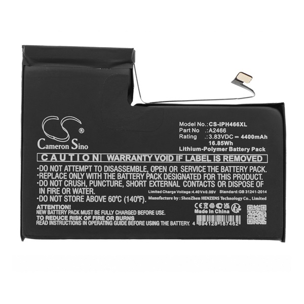 Cameron Sino CS-IPH466XL Apple iPhone 12 Pro Max Telefon akkumulátor 4400 mAh