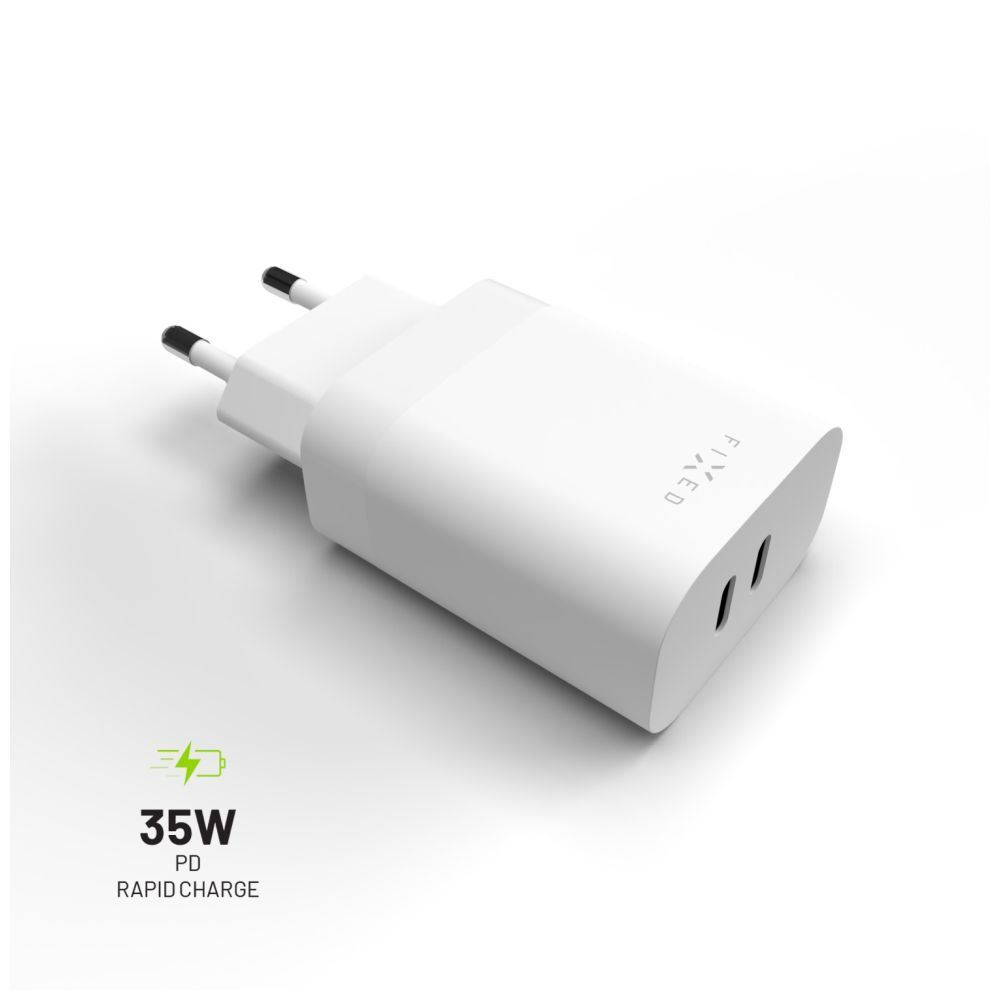 FIXED Travel USB-C hálózati töltő 35W fehér (PO_FIXC35-2C-WH) (PO_FIXC35-2C-WH)