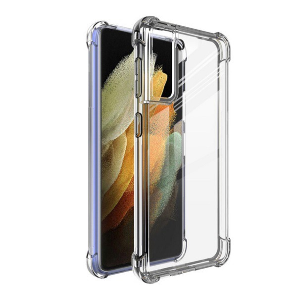 Szilikon telefonvédő (közepesen ütésálló, légpárnás sarok) ÁTLÁTSZÓ [Samsung Galaxy S21 (SM-G991) 5G] (5996591036687)