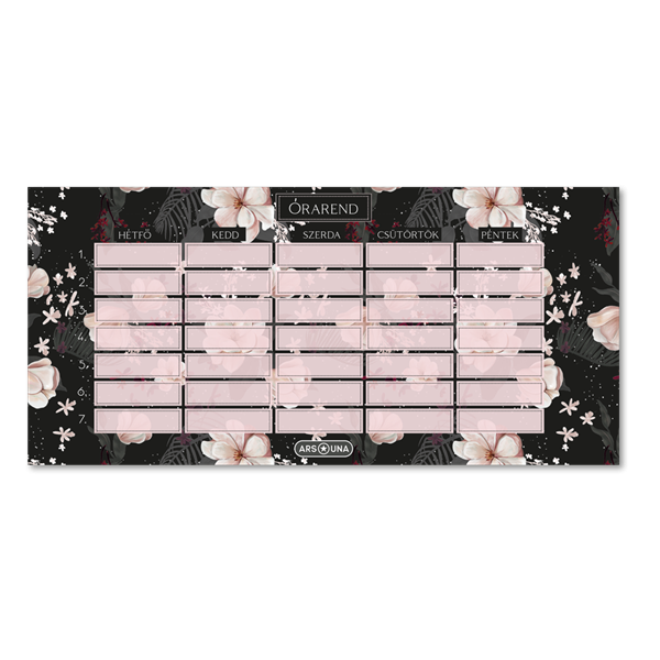 Ars Una Flowery Black 24 (5374) egylapos órarend (50493746)