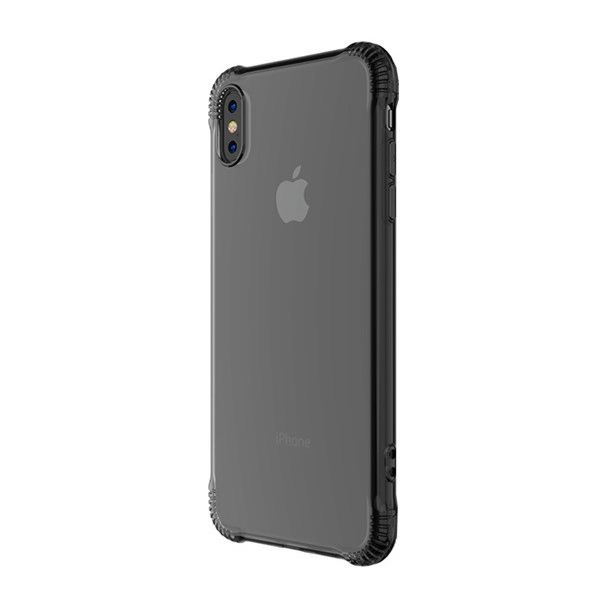 HOCO ARMOR szilikon telefonvédő (közepesen ütésálló, légpárnás sarok, átlátszó hátlap) SZÜRKE [Apple iPhone XS Max 6.5] (5996457809981)