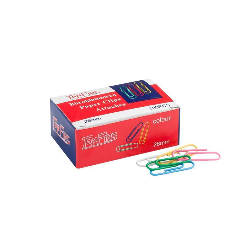 ICO Topfirs 28mm színes gemkapocs (100db/csomag) (7350078000)