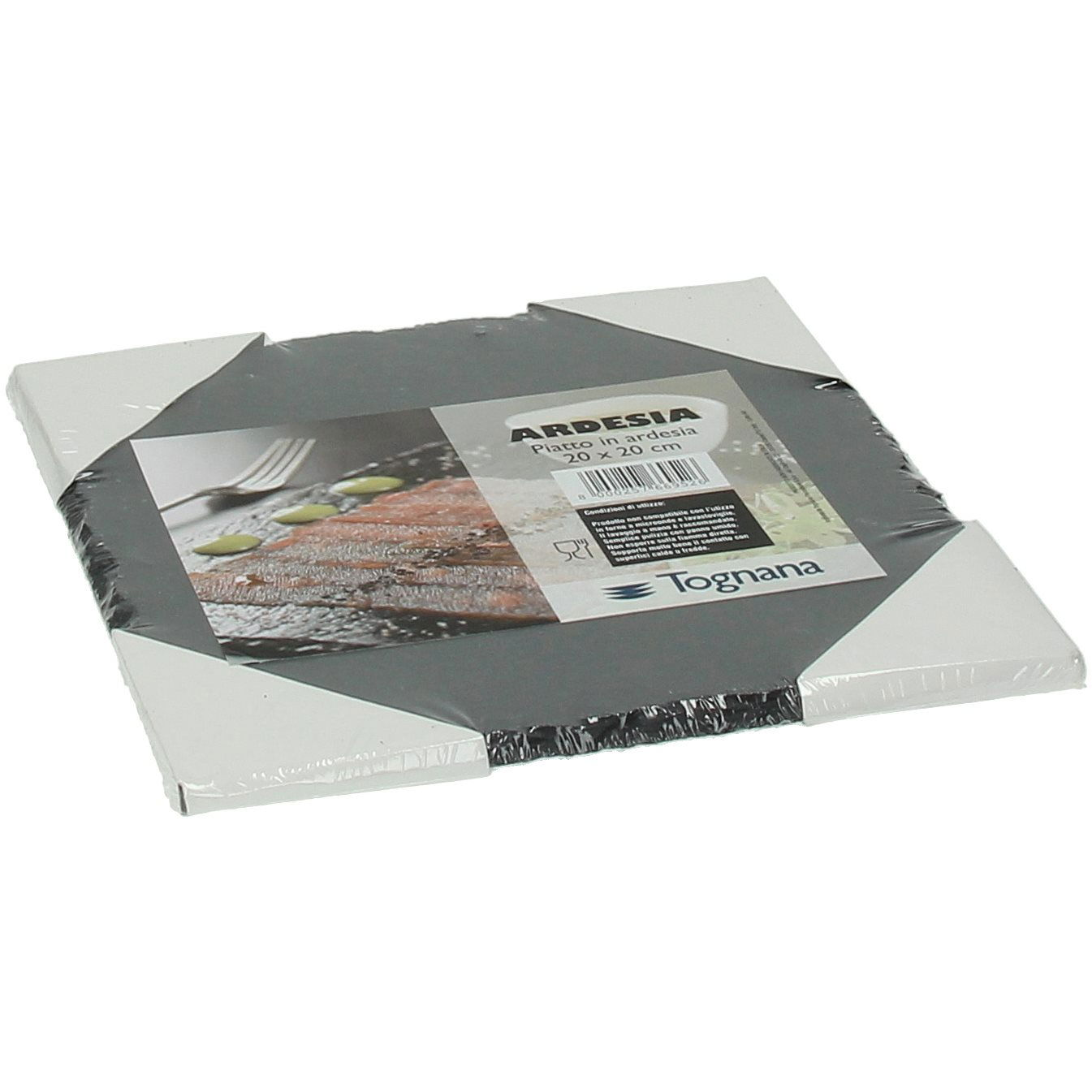 Tognana SLATE OLLY ARDESIA Négyzet alakú pala tálalólap 20X20 cm (R390220ARDE)