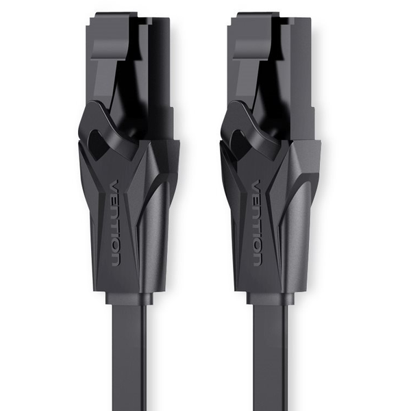 Vention Flat CAT6 UTP Patch Cord Cable, 8m, fekete