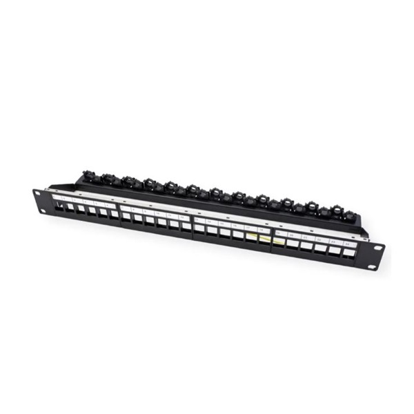 ROLINE Patch panel pre keystone 19", tienený, 24 portov, neosadený,
