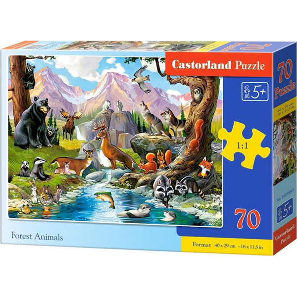 Castorland B-070091 puzzel Legpuzzel 70 stuk(s) Dieren