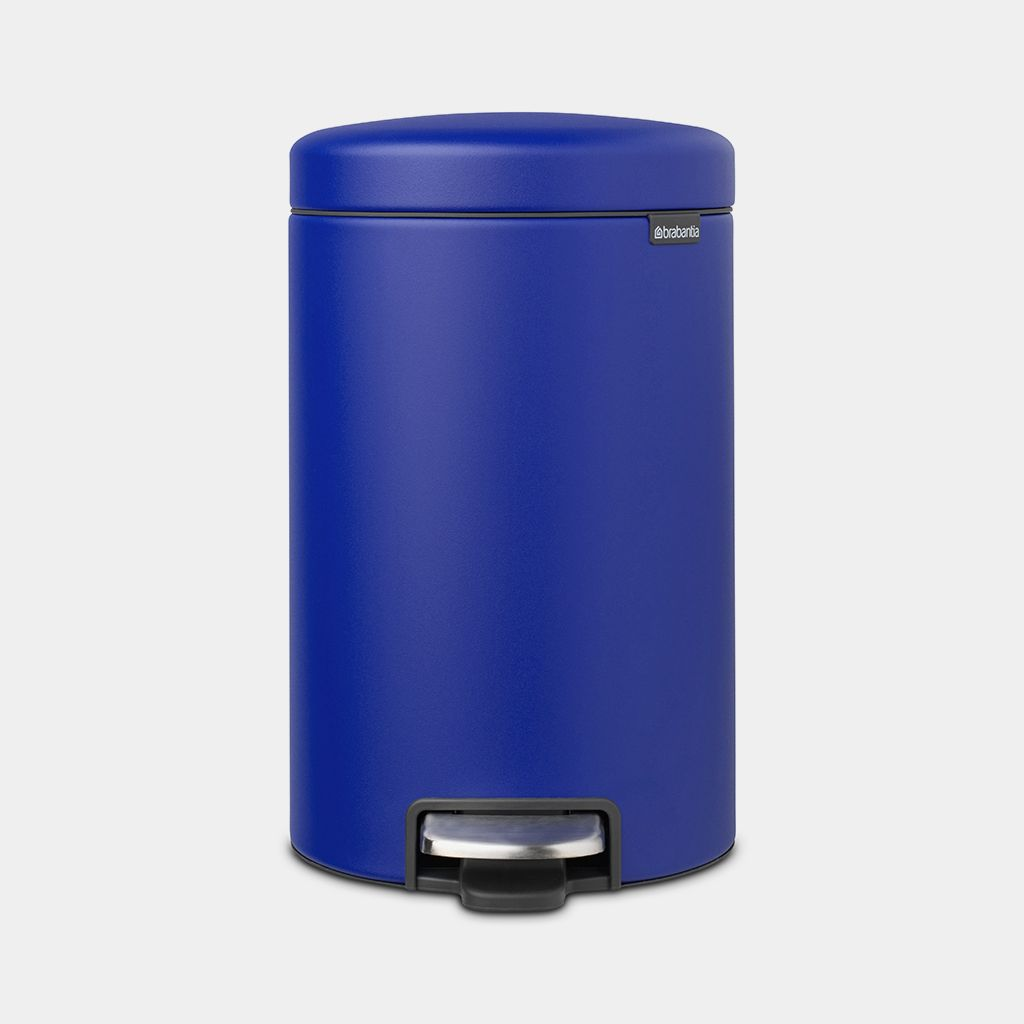 Brabantia NewIcon 12 literes pedálos fém szemetes - Sötétkék (206863)