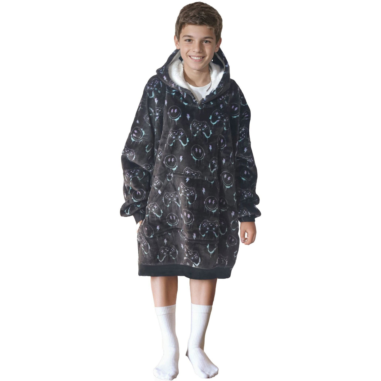 Cozy Noxxiez PC player print - warm TV sweatshirt blanket 7 - 12 years (8718274258851)