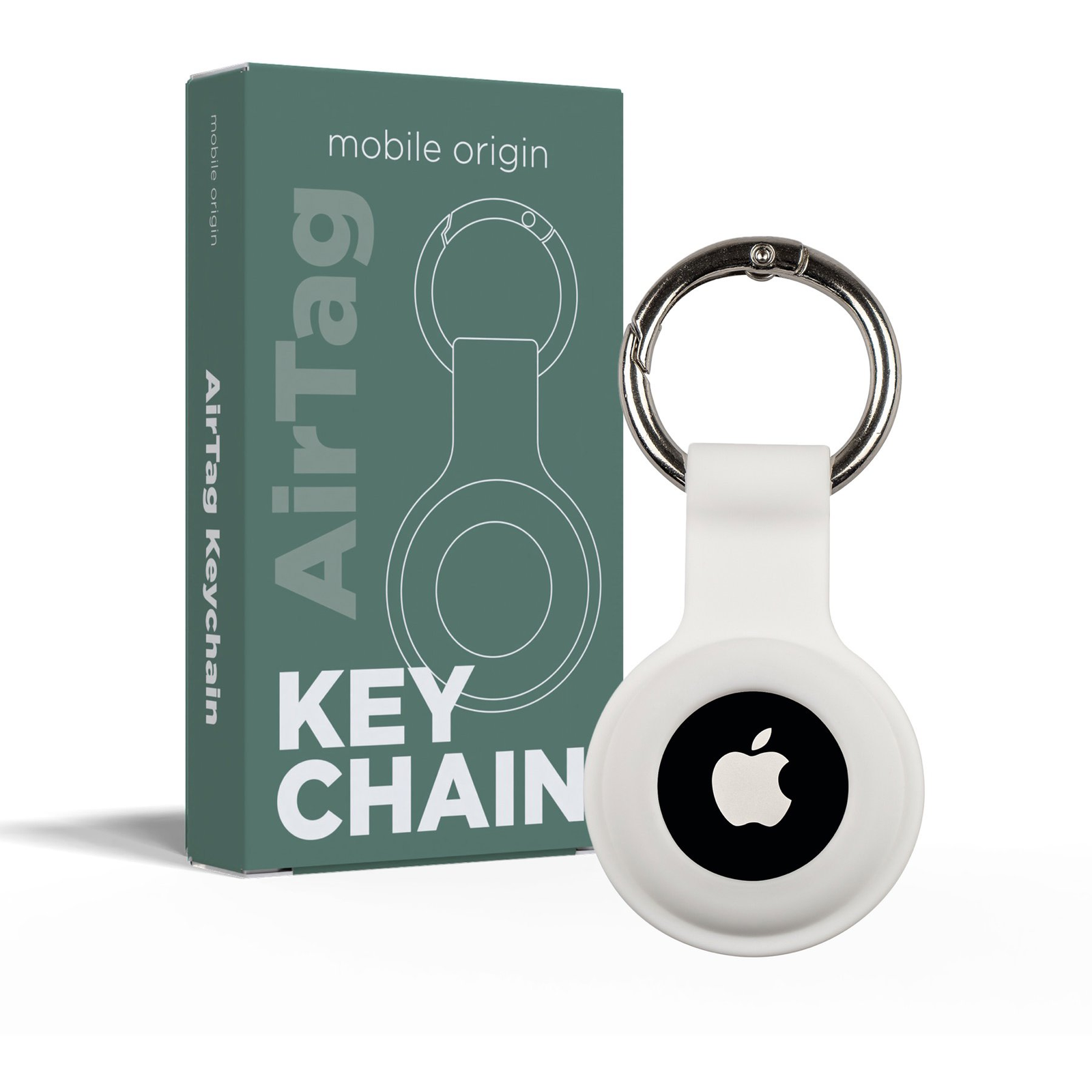 Mobile Origin Airtag KeyChain, white (FRL-ATKC-WHT)