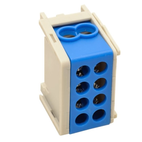 Tracon FLE-35/25K sínre szerelhető/ kék/ 1×35+1×25mm2/1×35+1×25mm2/ 400VAC/ 125A főáramköri leágazó kapocs (FLE-35/25K)