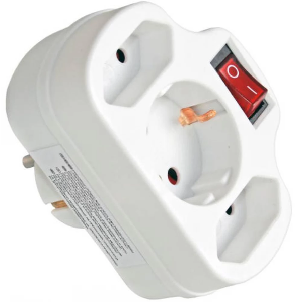 Elektrická Zásuvka rozbočka com bílá